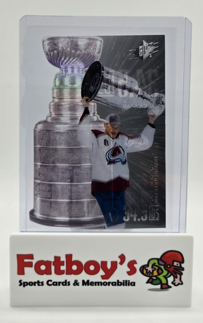 2025-26 Upper Deck SPx Cale Makar 34.5lb Stanley Cup Insert Card