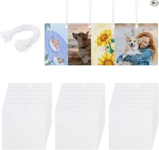 25 Pieces Sublimation Air Freshener Blank Square- 25 Pieces Square