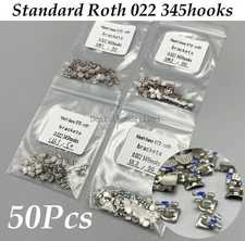 Dental Orthodontic Brackets Braces Standard Roth 022 Slot Hooks 345 Metal Bulk