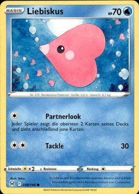 Pokemon Liebiskus LOR 038 DE Common (6237)