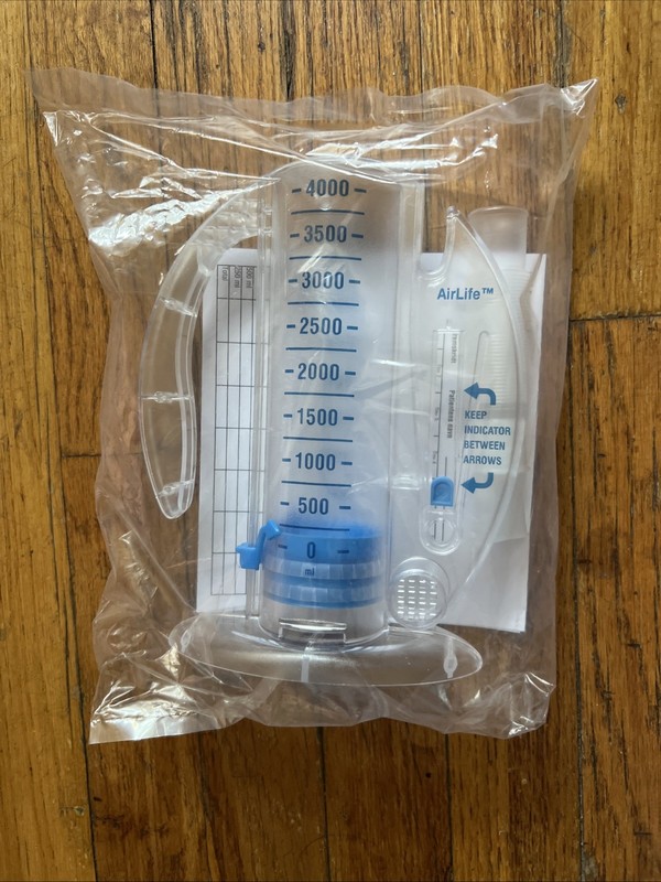 AirLife Volumetric Incentive Spirometer with One-Way Valve - 4000ml NEW