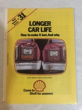 Shell Gasoline Longer Car Life 1976 Vintage Brochure BR12