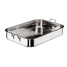 World Cuisine 1194360 13 3/4 in x 23 5/8 in Stainless Steel Roasting