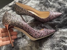 NEU: Jimmy Choo Gr. 39 5 Hochzeit Glitzer Pumps Romy 100 PYG 194 Roségold Rosa