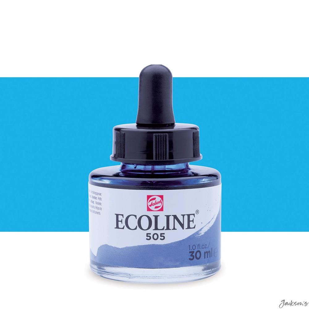 Royal Talens Ecoline Liquid Watercolour Ink Dye 30ml Ultramarine Light Art Use