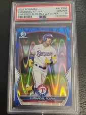 2023 Bowman Chrome Prospects Luisangel Acuna BlueRaywave Refractor/150 PSA 10
