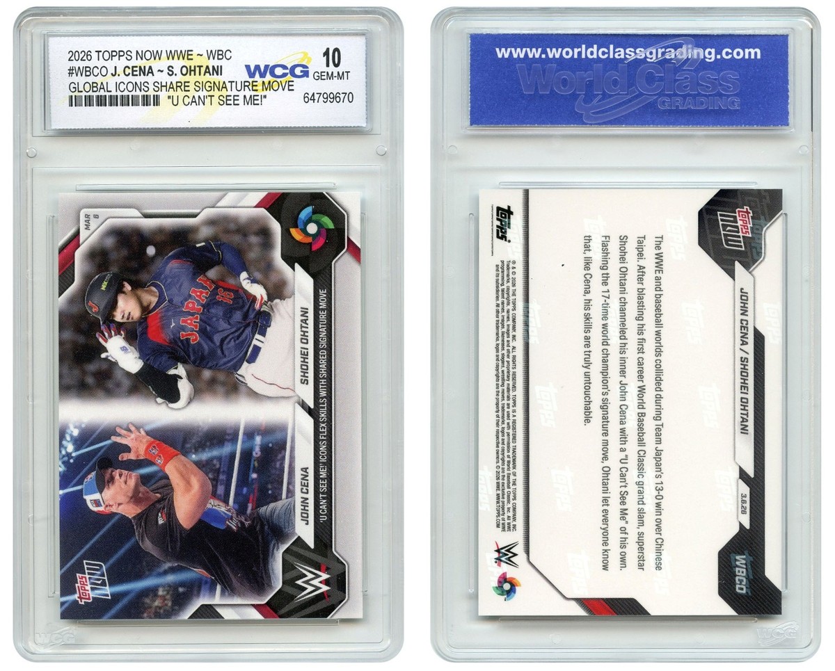 2026 Topps CENA & OHTANI Icons Share Signature Move Card #WBCO