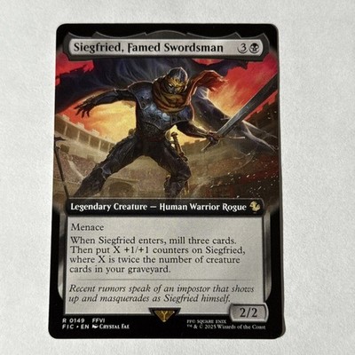 MTG Siegfried, Famed Swordsman (Extended Art) Commander Final Fantasy 149 FF6 NM