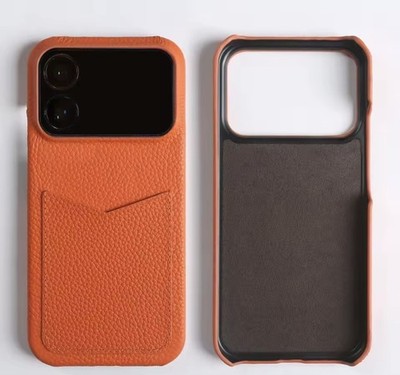 Premium Genuine Leather Card Slot Case for iPhone 11 17 Series