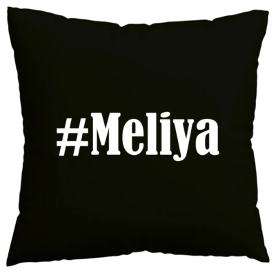 Kissenbezug #Meliya I love Meliya Schwarz 105902