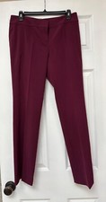 Nine West The Trouser Dress Pants, Burgundy - 2, 30” inseam