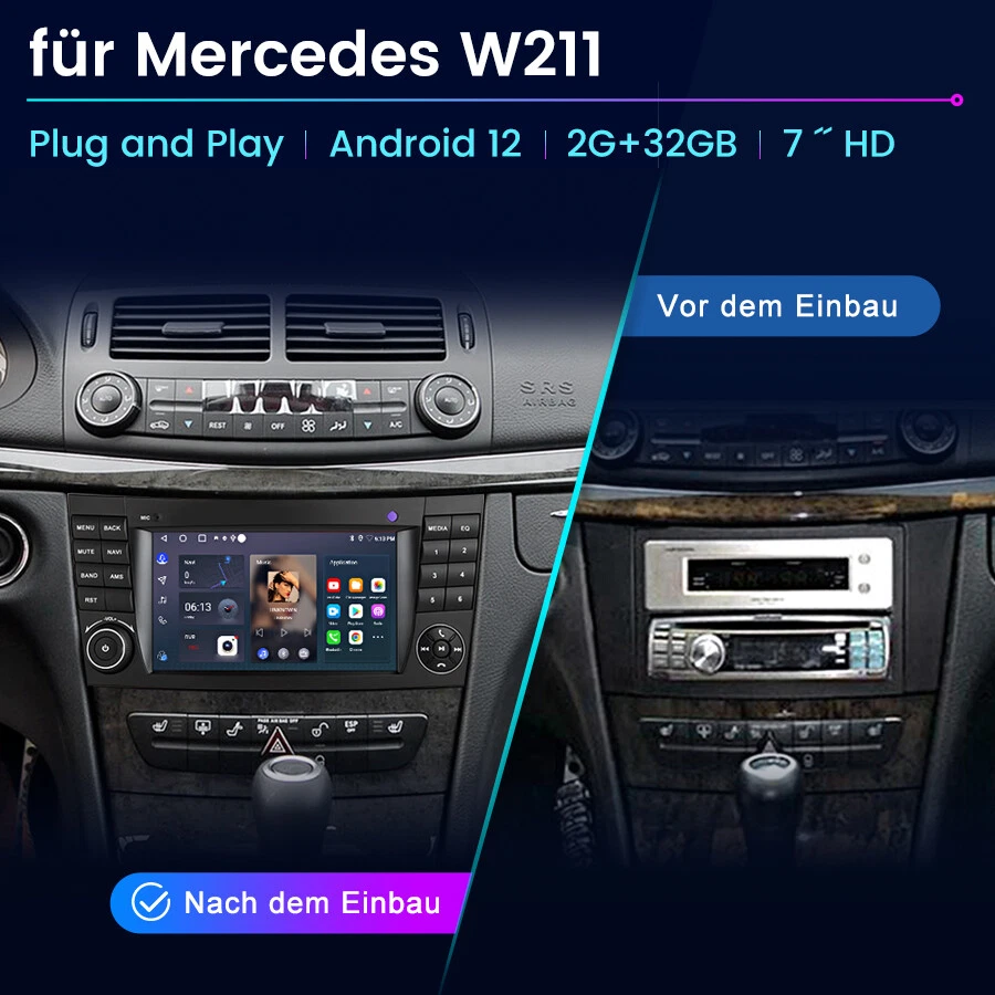 Android 14.0 Carplay Autoradio Für Mercedes Benz CLS E-Class W211 W219 GPS Navi - Bild 2 von 4