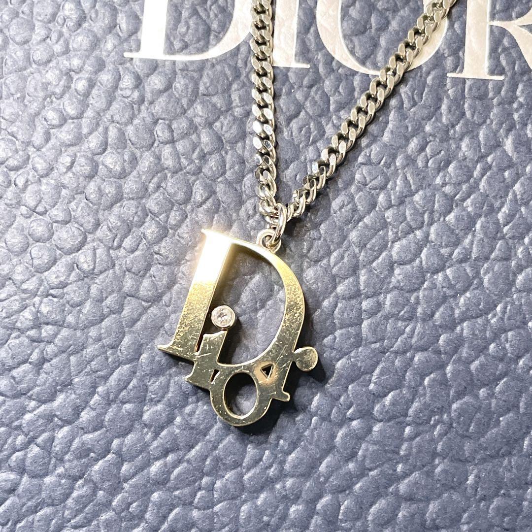 ネックレス・チョーカー Dior Homme*Dior Oblique Pendant Necklace** Dior Oblique Pendant Necklace Crystal Silver Chain Length 52