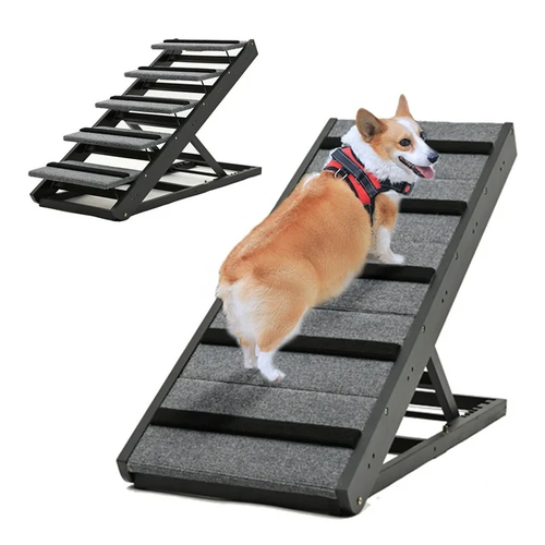 Hunderampe für Bett Auto Rampe klappbar Haustierrampe Hundetreppe Katzenrampe tragbar Hundeschritt - Bild 36 von 47