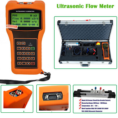 Liquid Water Ultrasonic Flow Meter Flowmeter DN25~100mm HS Bracket Transducer