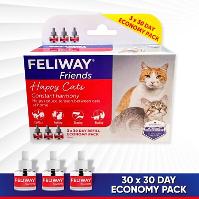 FELIWAY FRIENDS 3x 30 Tage Vorteilspack Calming Pheromone for Pet Cat Katzen