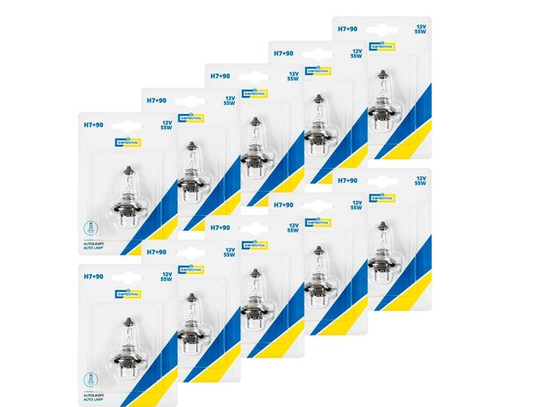 10X Cartechnic H7 +90% 12V 55W Px26D Halogen GlüHbirnen Scheinwerferlampen-image