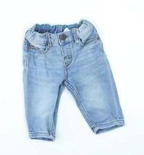 H&M Baby Blue Cotton Blend Straight Jeans Size 3-6 Months