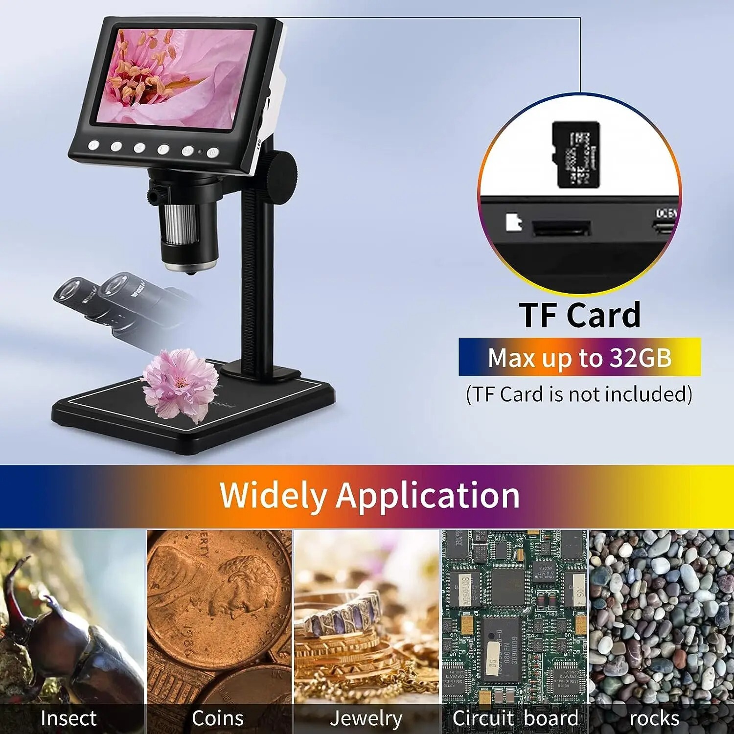 Microscope numérique 1600x USB avec éclairage 8 LED pour observation PC - 4