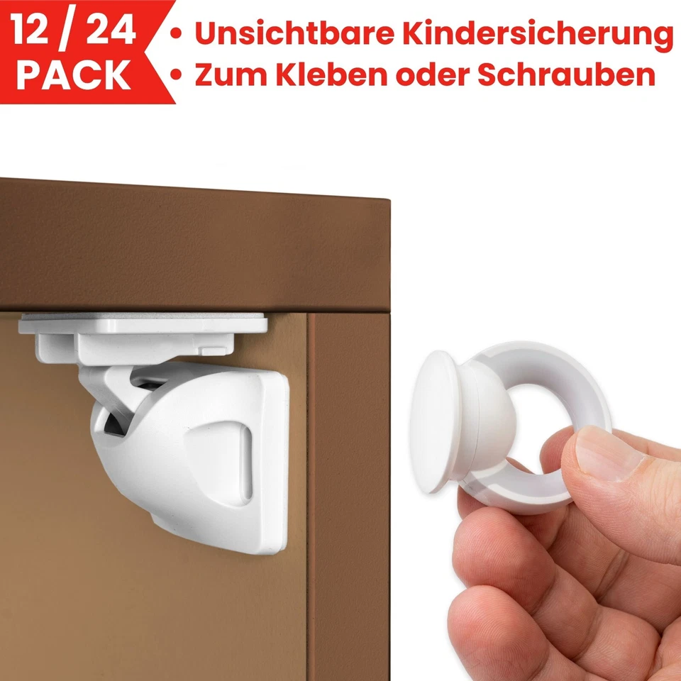YOUR DAY MATE Schubladen Kindersicherung magnetische Babysicherung Schrank Sicherung Baby Set