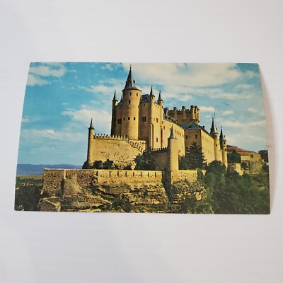 Spain Alcazar Castle City of Segovia Pan Am American Airline Postcard Vintage 