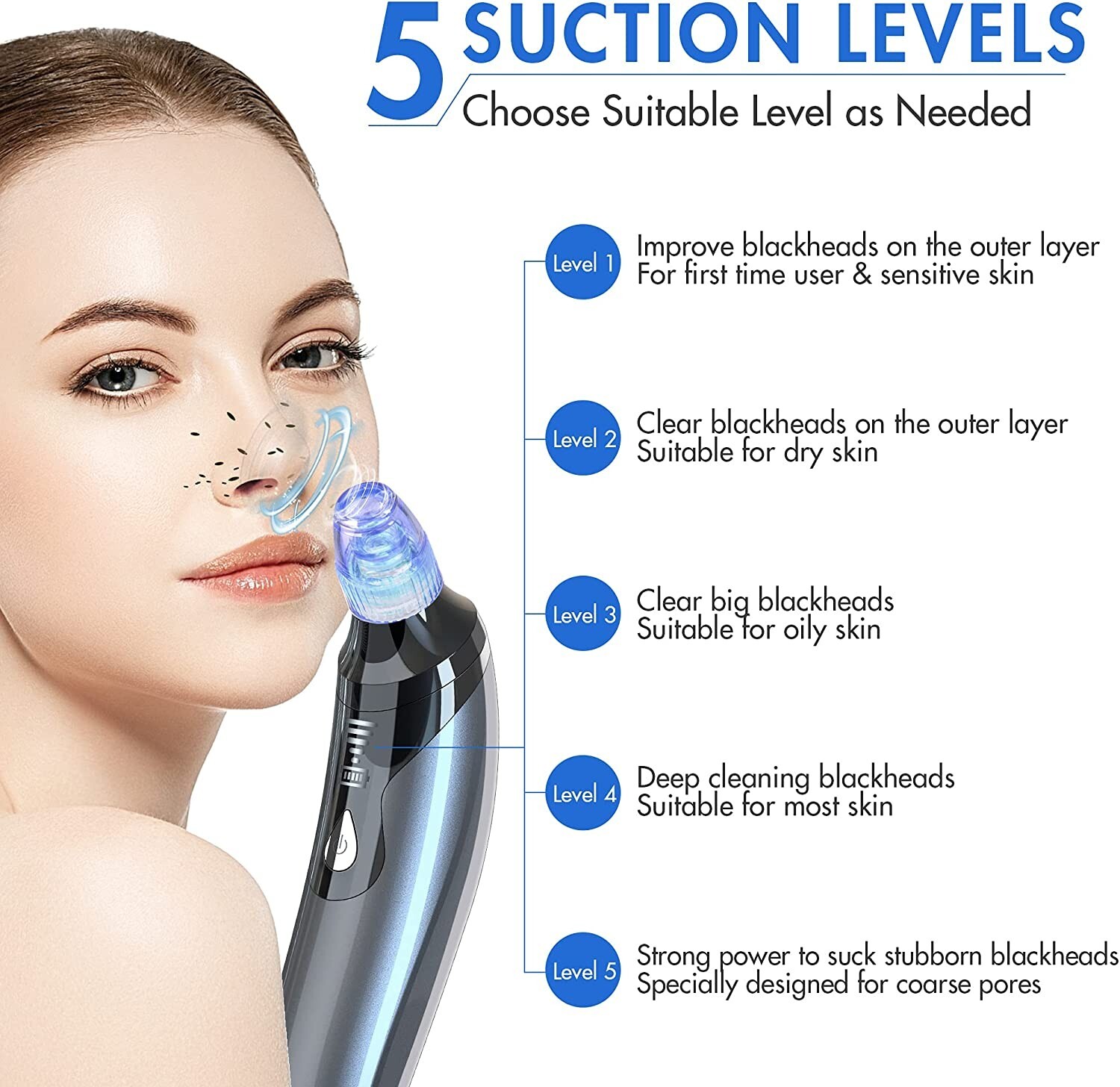 Professional Electric Suction Pore Cleaner Vacuum Blackhead Remover