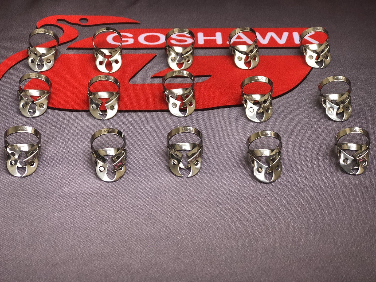 Pack Of 15Pcs Dental Rubber Dam Clamps W3 Endodontic Clamp Surgical Instruments eBay