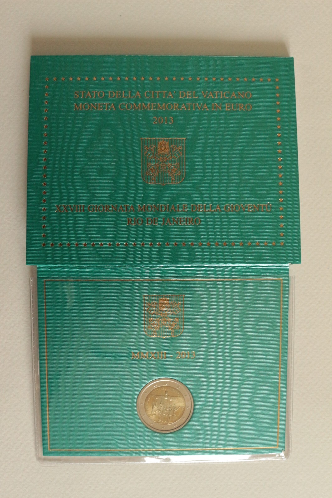 2 euros Vatican 2013 " 28è rencontre de la jeunesse Rio de Janeiro"
