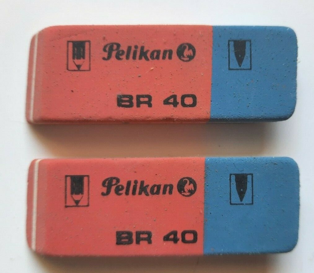 Pelikan BR40 red Blue rubber for pencil and ink high quality