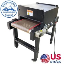 US Stock 220V 3500W T-shirts Conveyor Tunnel Dryer 18.5 x 28.3in Heating area