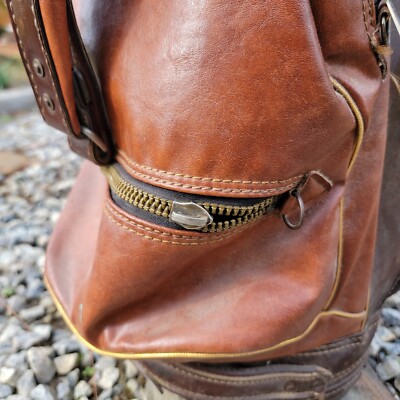 希少 BROWNING ブローニング キャディバッグ ゴルフバッグ ヴィンテージ Vintage Leather Browning Golf Club Bag Rare Brown | eBay
