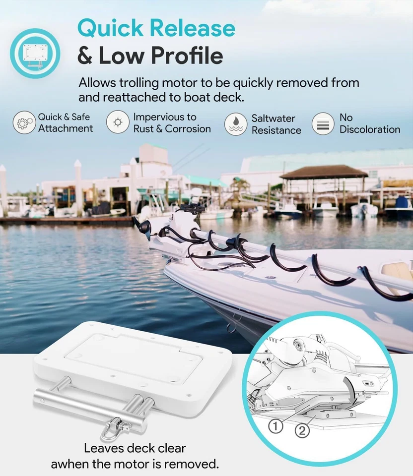 Quick Release Bracket Plate 010-12832-61 for Garmin Force Kraken Trolling Motor - Image 3 of 4