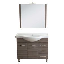Antonella Rosewood Bathroom Cabinet Ceramic Basin Base cm100x35x87h and Mirror