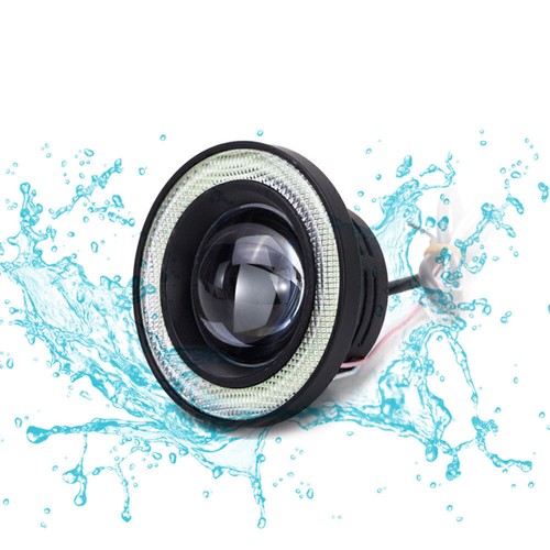 3.5" Inch COB LED Fog Light Projector Car Angel Eyes Halo Ring DRL Lamp Blue - Picture 6 of 9