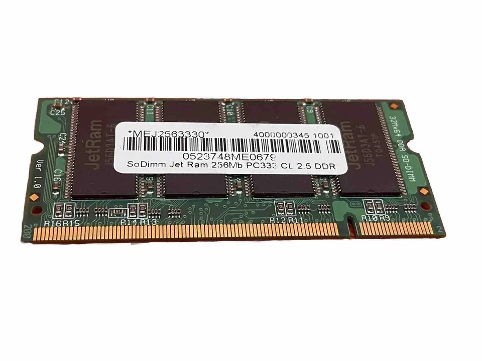 Memoria Portátil JetRam Sodimm 256Mb DDR 333Mhz CL2-5 PC2700S - Imagen 3 de 3