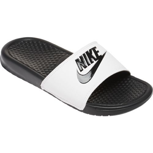 nike flip flops white and black