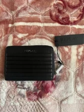 Replay Zip Around Wallet Black Women Wallet Gift for her / Mother’s Day