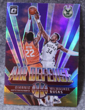 Giannis Antetokounmpo 2021-22 Donruss Optic Air Defense Purple Prizm #3 Bucks