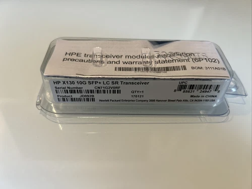 Hewlett Packard HP X130 - SFP+ transceiver module (JD092B) Transceiver