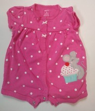 Carter's Baby Girl Pink One Piece Romper 3 Months