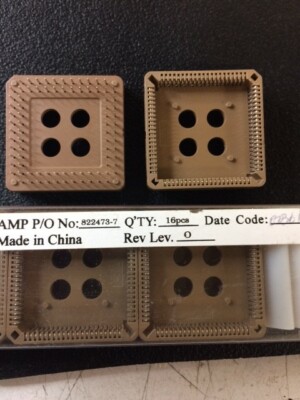 822473-7 AMP 8224737 Conn PLCC Socket SKT 84 POS 2.54mm ST Thru-Hole 6 PIECES