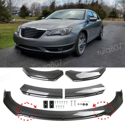 For Chrysler 200 300 Carbon Fiber Style Front Bumper Chin Lip Splitter Spoiler