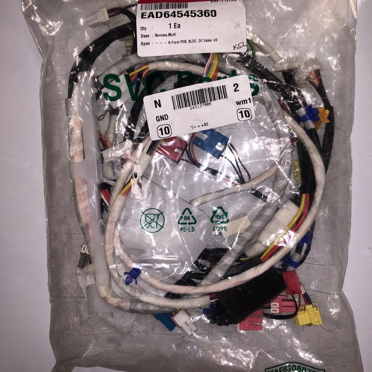 EAD64545360 OEM Washer Multi Wire Harnesses | eBay