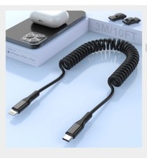 Image of StarTech.com 1m (3ft) USB C to lightening Cable MFi Certified Coiled iPhone C...