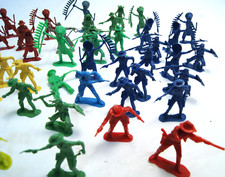 Cowboys Indians Plastic Figures Army Soldier Style Toys Large Mixed Lot 55