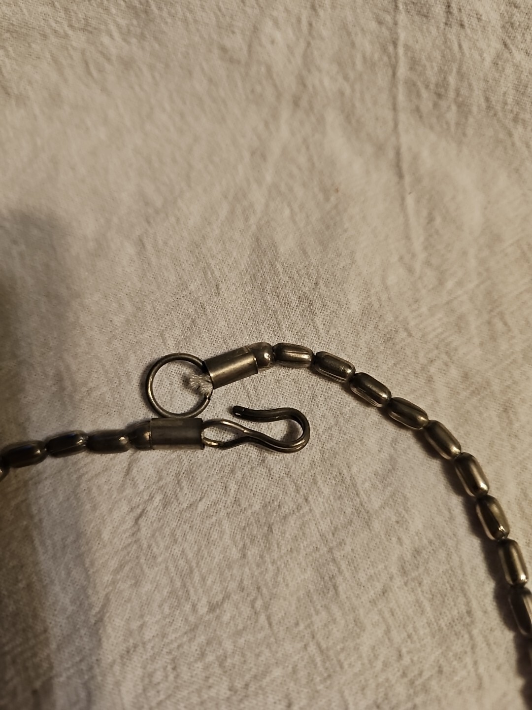 Silver Interlocking Bead Necklace - image 4