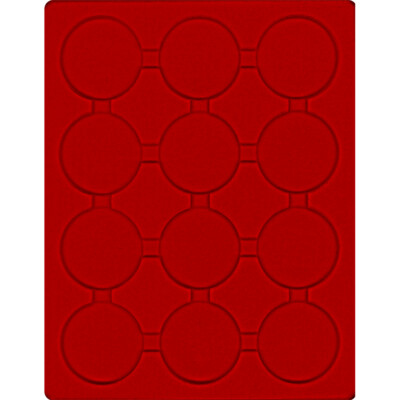 LINDNER-2212E-Velourseinlagen-Tableaus-Hellrot-12x-runde-Fächer-58mm