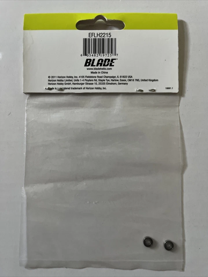 EFLH2215 EFlight Blade RC Helicopter OuterShaft Bearing 3x6x2mm (2) New In Pack - Image 2 of 2