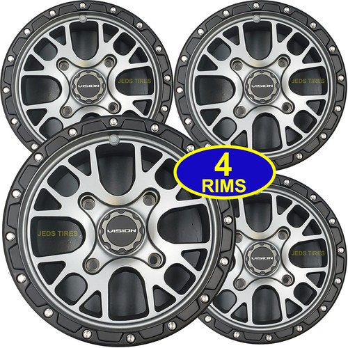 FOUR 14" Aluminum RIMs WHEELs most CANAM ATV center caps & Lug Nuts