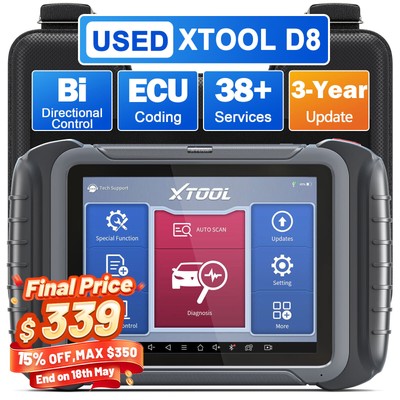 USED XTOOL D8 Car Bidirectional Scanner Full Diagnostic Scan Tool 38+Services